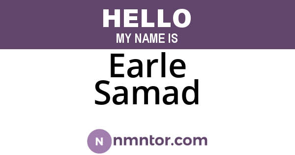 Earle Samad