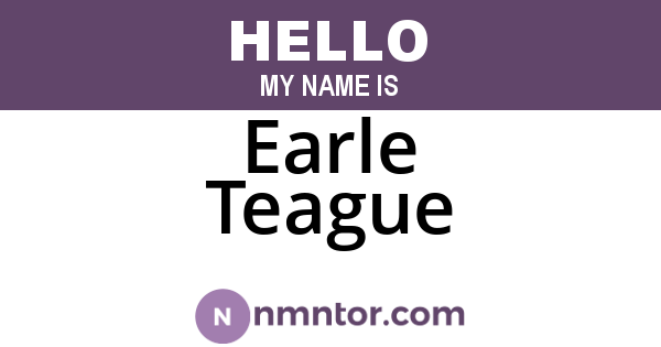 Earle Teague