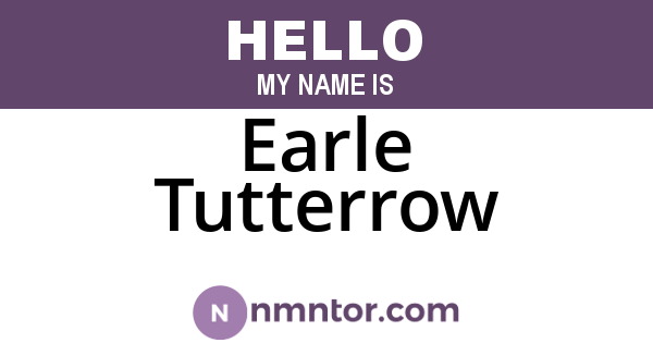 Earle Tutterrow
