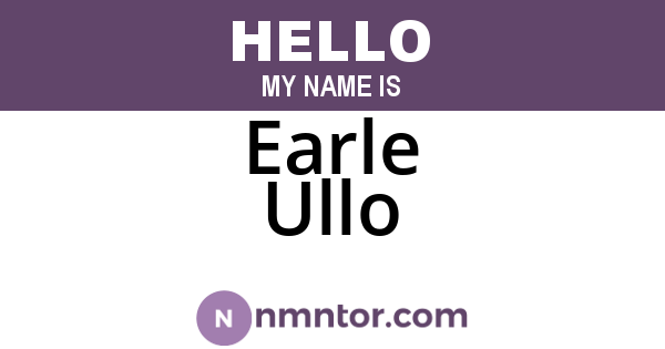 Earle Ullo
