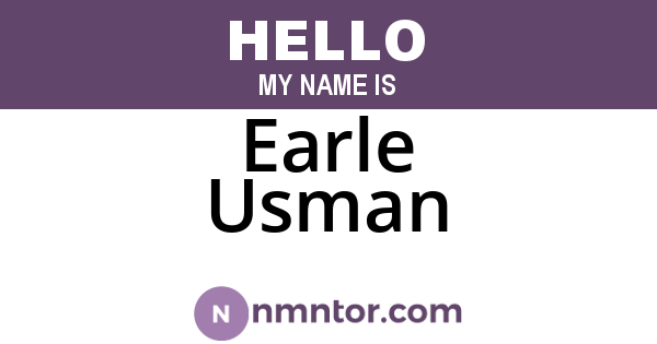 Earle Usman