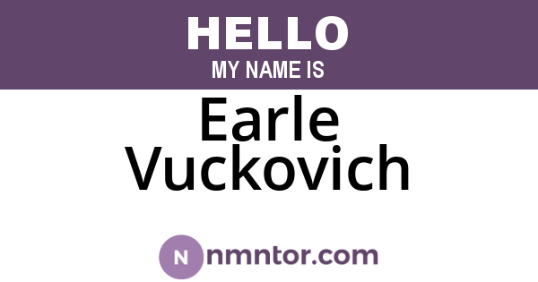 Earle Vuckovich