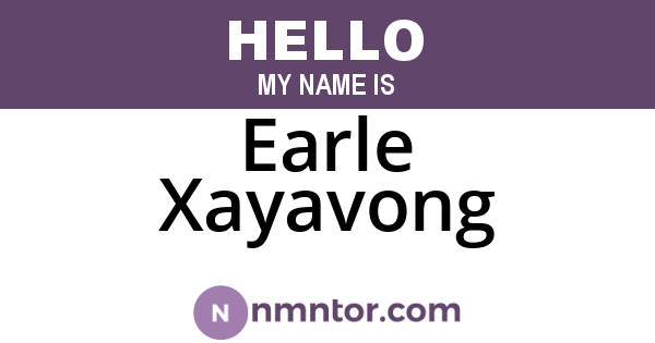 Earle Xayavong