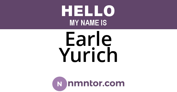 Earle Yurich