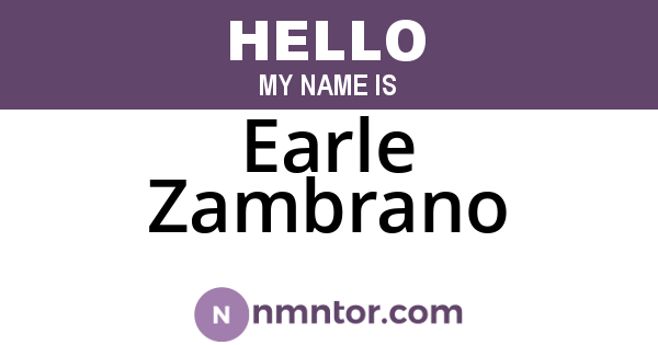 Earle Zambrano
