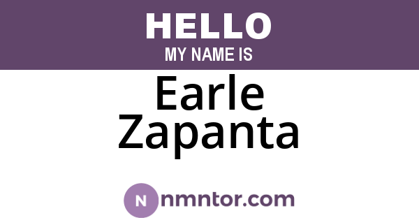 Earle Zapanta