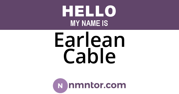Earlean Cable
