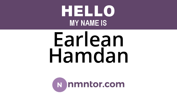 Earlean Hamdan