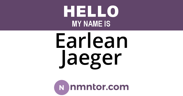 Earlean Jaeger