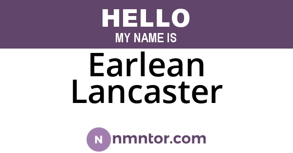 Earlean Lancaster