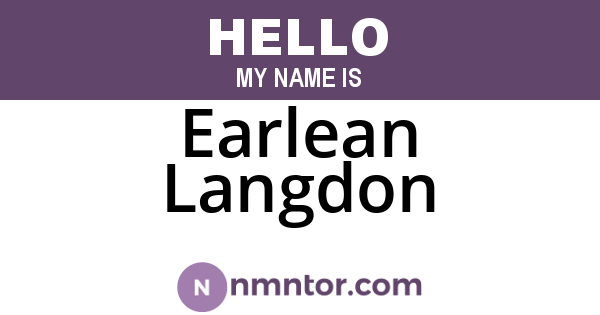 Earlean Langdon