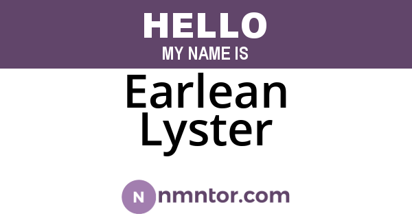 Earlean Lyster
