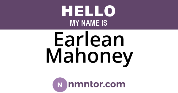 Earlean Mahoney