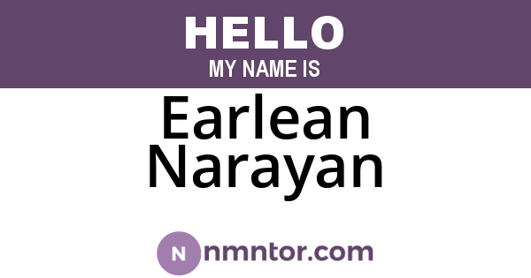 Earlean Narayan