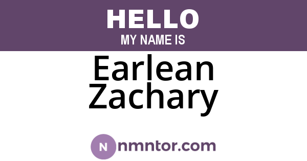 Earlean Zachary