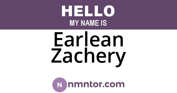 Earlean Zachery