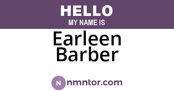 Earleen Barber