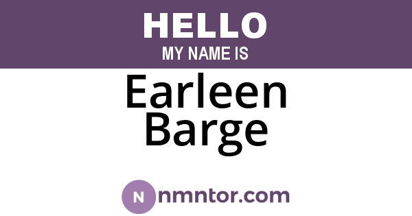 Earleen Barge