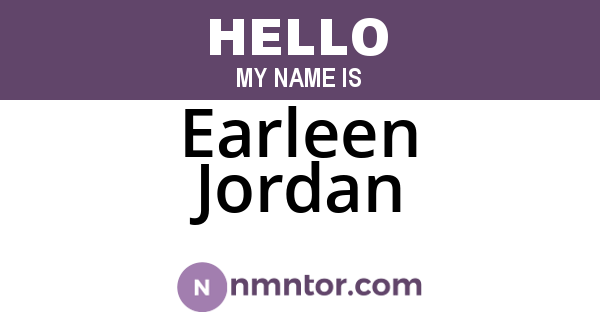 Earleen Jordan