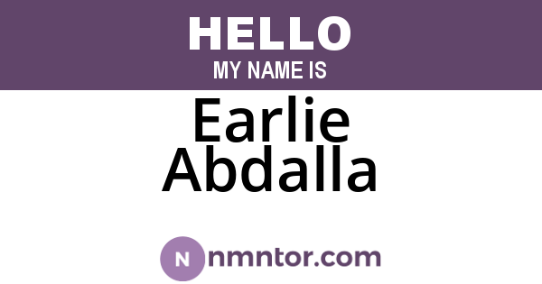 Earlie Abdalla