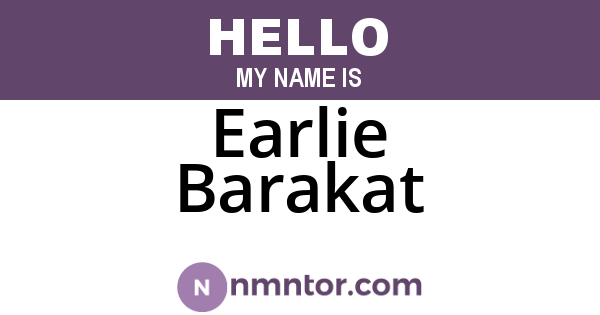 Earlie Barakat