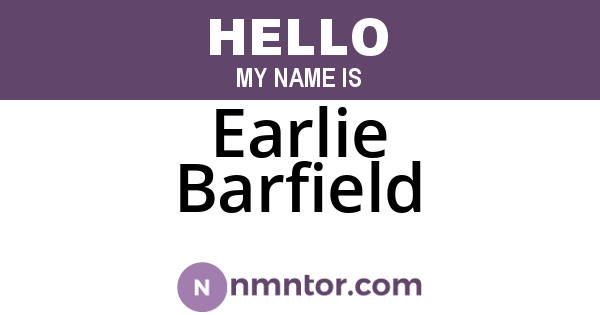 Earlie Barfield