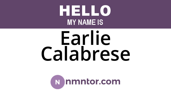Earlie Calabrese
