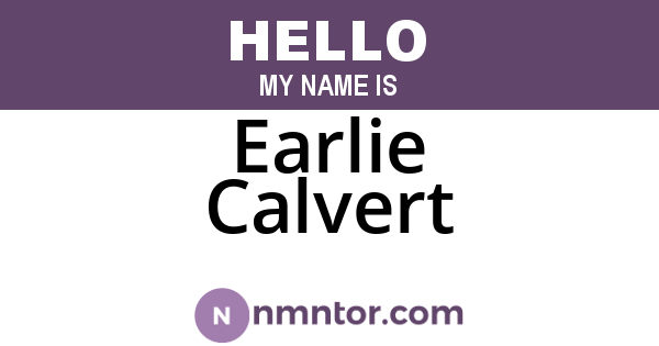 Earlie Calvert