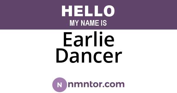 Earlie Dancer