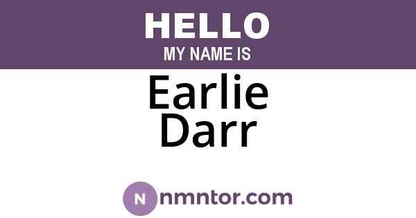 Earlie Darr