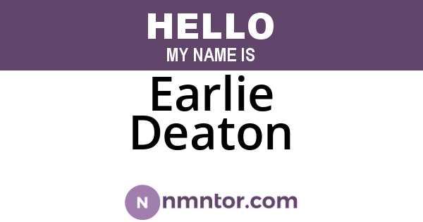 Earlie Deaton