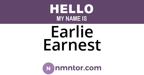 Earlie Earnest