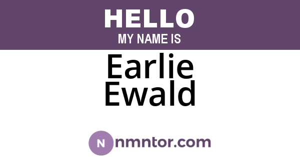 Earlie Ewald