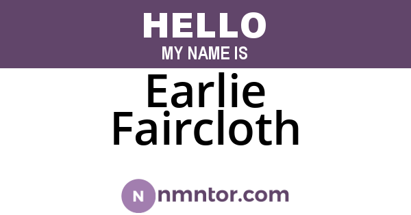 Earlie Faircloth