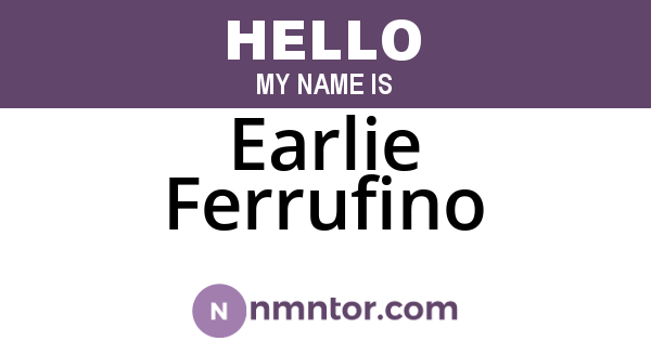 Earlie Ferrufino