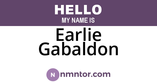 Earlie Gabaldon