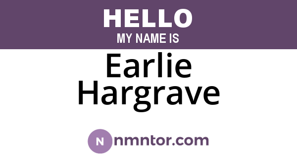 Earlie Hargrave
