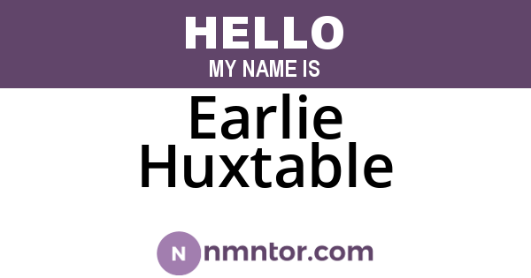 Earlie Huxtable