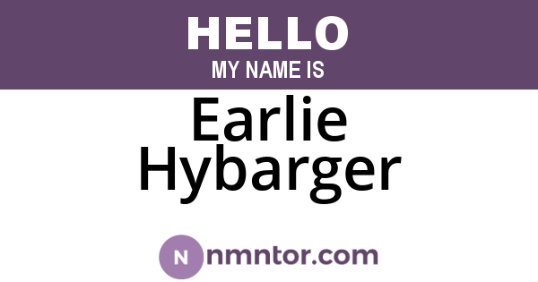 Earlie Hybarger