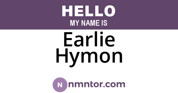 Earlie Hymon