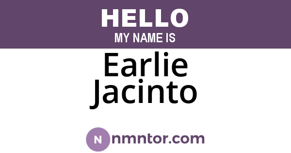 Earlie Jacinto