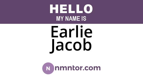 Earlie Jacob
