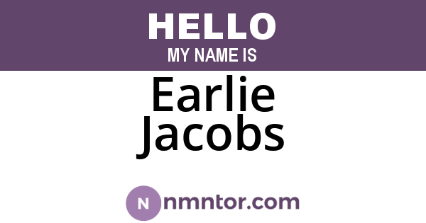 Earlie Jacobs