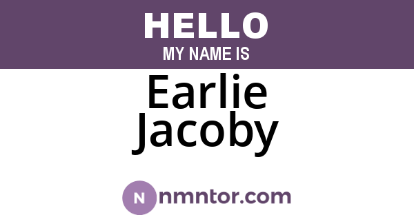 Earlie Jacoby
