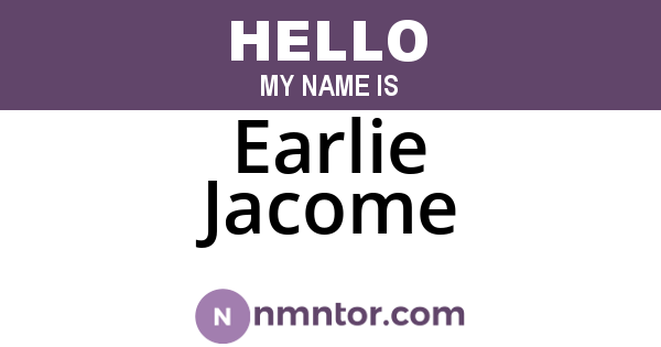 Earlie Jacome