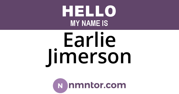 Earlie Jimerson