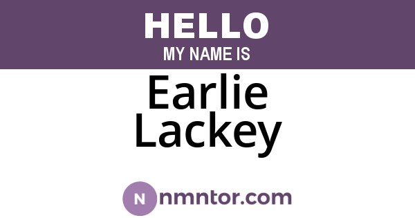 Earlie Lackey