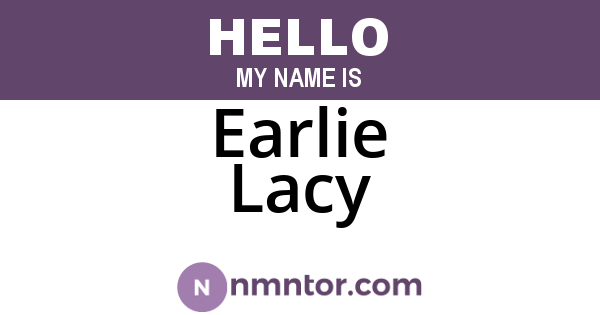 Earlie Lacy