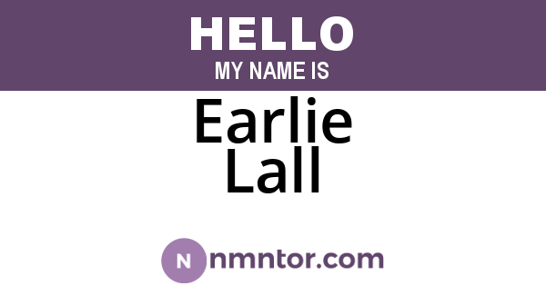 Earlie Lall