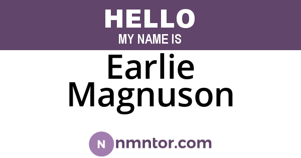 Earlie Magnuson